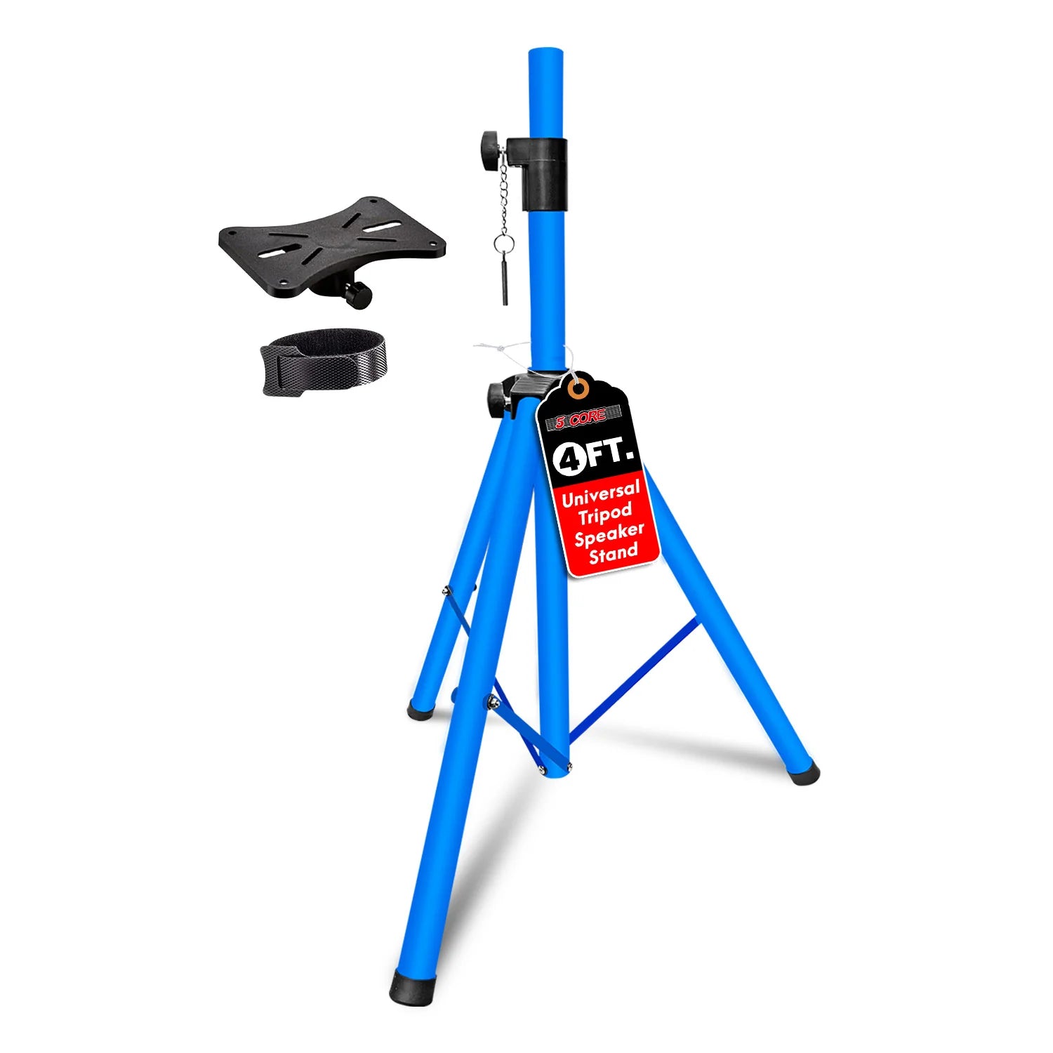 5Core Speaker Stand Tripod Floor Short Adjustable DJ Studio Monitor Stands Pole Mount SKY BLUE