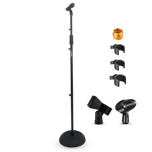 5Core Mic Stand Floor Heavy Duty Height Adjustable Pedestal Para Microfono for Singing on Stage Studio